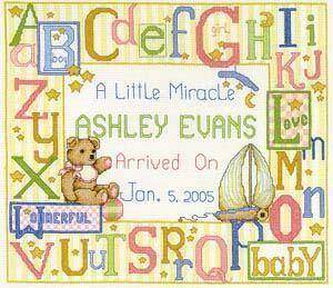 A Little Miracle Birth Sampler - Bobbie_G Pattern