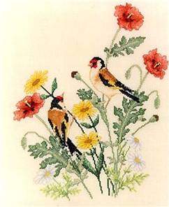 European Goldfinches - Crossed_Wing_Collection Pattern