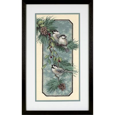 Chickadees on a Branch - Dimensions Pattern