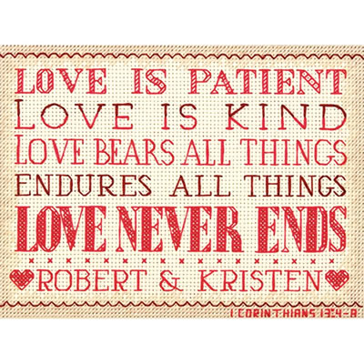 Love is Patient - Dimensions Pattern