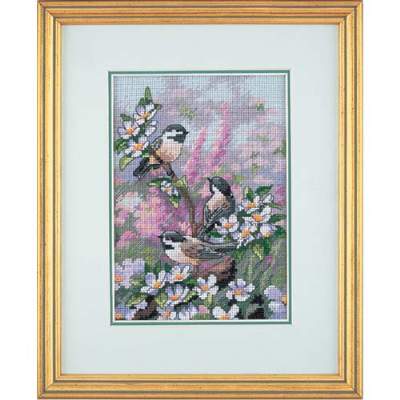 Chickadees in Spring - Dimensions::Bradley_Jackson Pattern