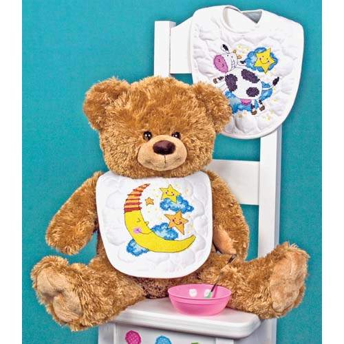 Hey Diddle Diddle Baby Bibs - Dimensions Pattern