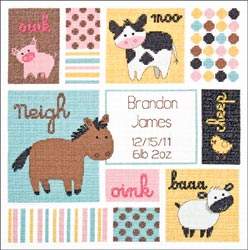 Barn Babies Birth Record - Dimensions Pattern