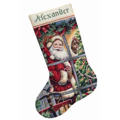 Candy Cane Santa Stocking - 