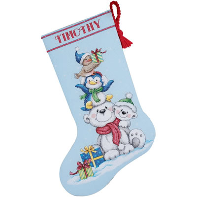 Stack of Critters Stocking - 