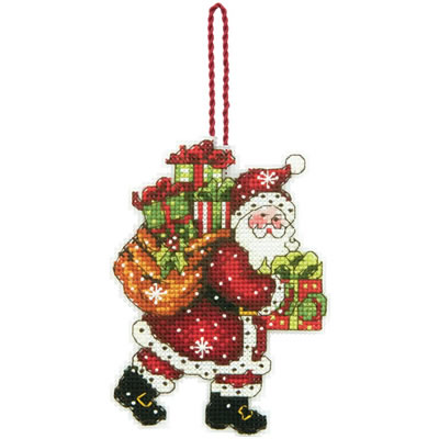 Santa with Bag Ornament - Dimensions Pattern