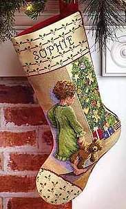 Christmas Morning Stocking - Janlynn Pattern