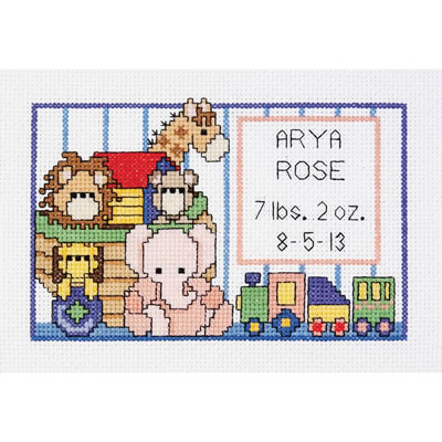 Noahs Ark Birth Sampler - 