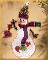 Folk Heart Snow Charmer - Mill_Hill Bead_Kits