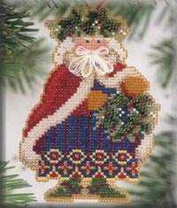 Holly and Ivy Santa - Mill_Hill Bead_Kits