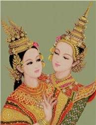 Two Thai Dancers - Pinn_Stitch Pattern