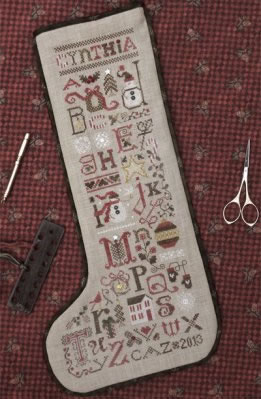 Christmas Thought Stocking - Drawn_Thread Pattern