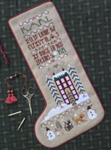 Christmas Dreams Stocking - Drawn_Thread Pattern