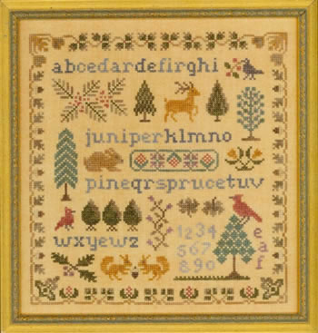 Antique Evergreen Sampler - Elizabeths_Needlework_Designs Pattern