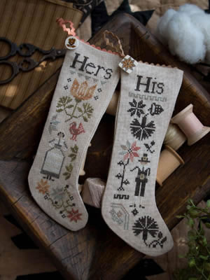 His and Hers Thanksgiving Stockings - Plum_Street_Samplers Pattern