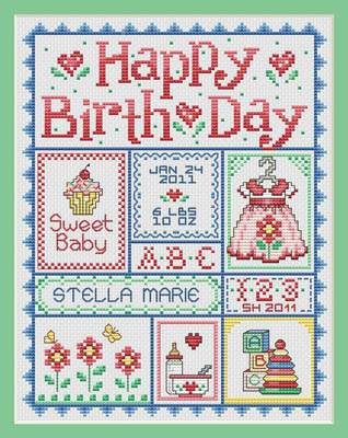 Happy Birthday for Girls - Sue_Hillis_Designs Pattern