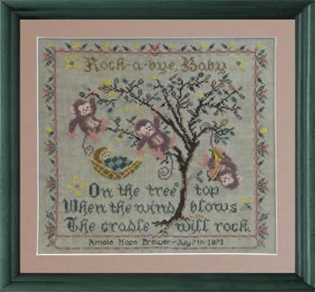 Tree Top Birth Sampler - Tempting_Tangles Pattern