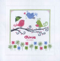 Colorful Birds Baby - Vervaco Pattern