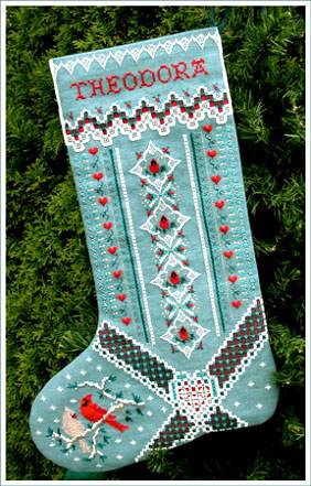 Christmas Cardinal Stocking - 