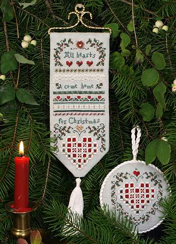 Christmas Hearts Sampler and Ornament - Victoria_Sampler Pattern