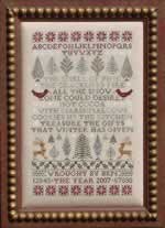 Poinsettias and Pines - Cross Stitch Pattern