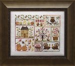 Autumn Leaves and Sunflower Seeds - Cross Stitch Pattern