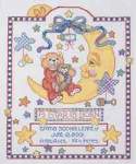 Celestial Moon Birth Record - Cross Stitch Pattern