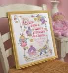 Princess Birth Record - Cross Stitch Pattern