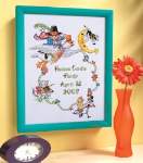 Mother Goose Birth Record - Cross Stitch Pattern