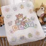 Baby Blocks Crib Cover - Cross Stitch Pattern