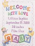 Baby Blocks Birth Record - Cross Stitch Pattern