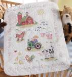 On the Farm Crib Cover - Cross Stitch 