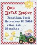 On the Farm Birth Record - Cross Stitch Pattern