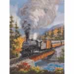 Train Through the Mountains - Cross Stitch Pattern