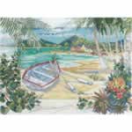 Island Boat - Cross Stitch Pattern