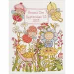 Garden Fairies Birth Record - Cross Stitch Pattern