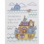 Noah's Ark Birth Record - Cross Stitch