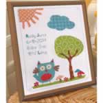 Woodland Baby Birth Record - Cross Stitch