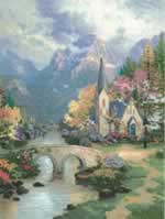 Moohue Counted Cross Stitch Supplies Beautiful Sea Scenery and Small Tower  Hut Cross Stitch Kits for Adults (Pattern 1)