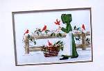 Cardinals and Holly - Cross Stitch Pattern