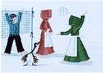 Volleyball at Recess - Cross Stitch Pattern