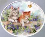 Playful Kittens - Cross Stitch 