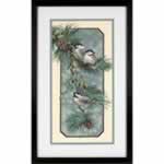 Chickadees on a Branch - Cross Stitch Pattern