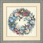 Hummingbird Wreath - Cross Stitch Pattern