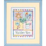 Baby Squares Birth Record - Cross Stitch Pattern