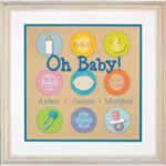 Baby Dots Birth Record - Cross Stitch Pattern