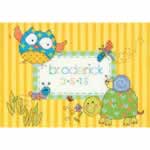 Woodland Creatures Birth Record - Cross Stitch