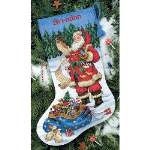 Checking His List Stocking - Cross Stitch Pattern