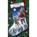 Santas Arrival Stocking - Cross Stitch 