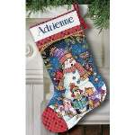 Cute Carolers Stocking - Cross Stitch Pattern